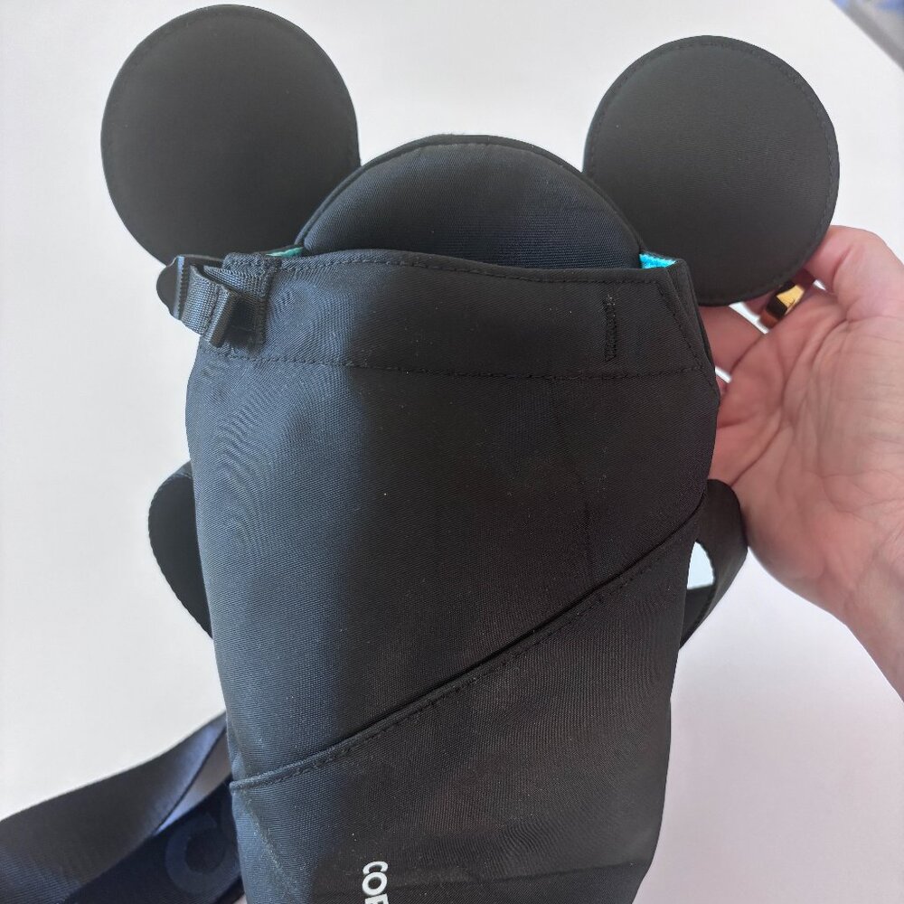 Disney Parks Corkcicle Mickey Mouse Water Bottle Sling Crossbody Holder Black